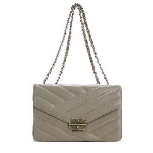 Best Chanel Lambskin Leather Shoulder Bag A1102 Apricot On Sale